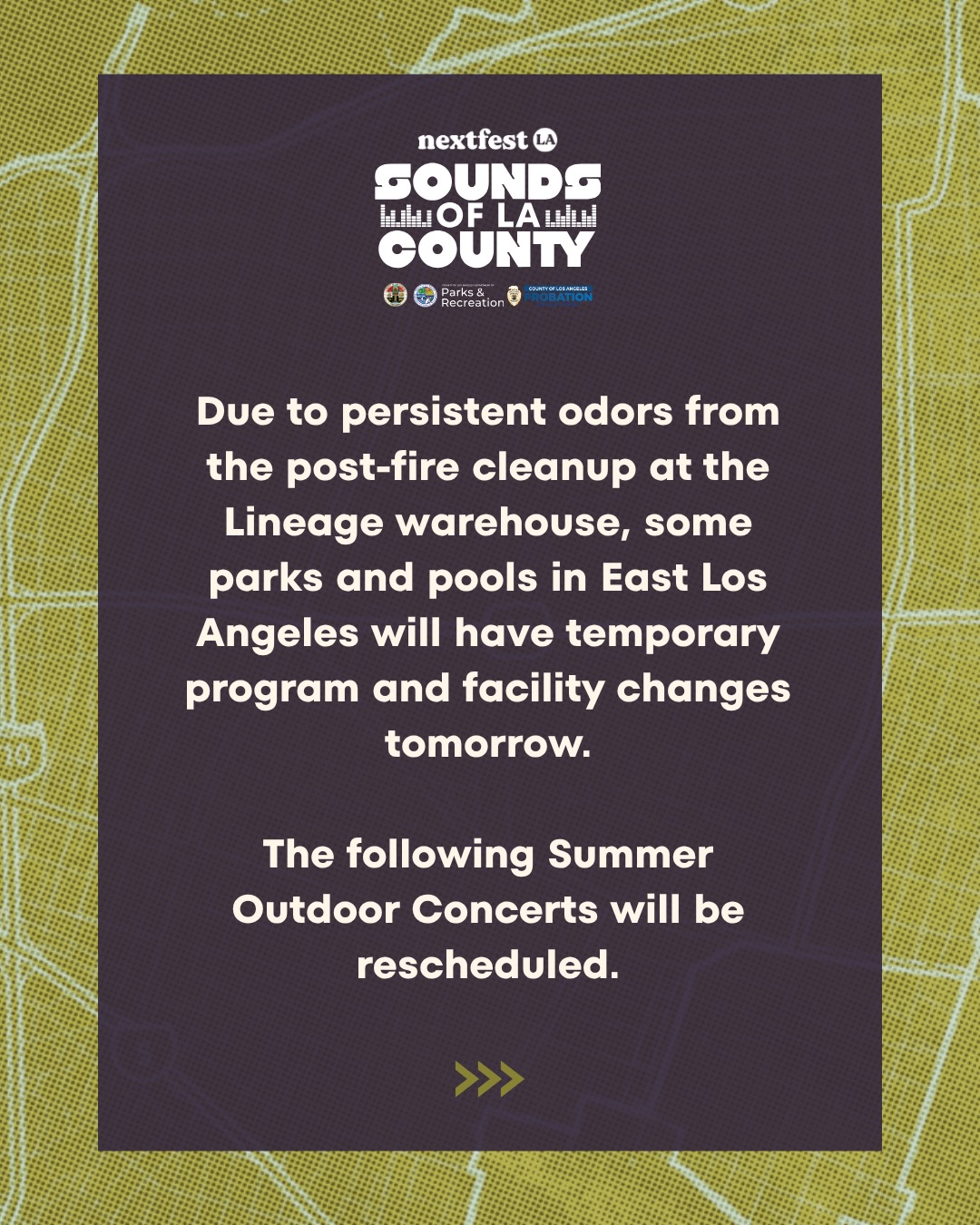 IMPORTANT: East LA Postponement Notice (July 16–17)